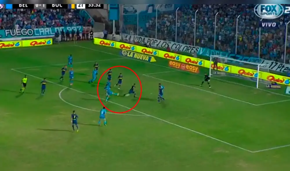 Boca Juniors vs Belgrano: Lértora le 'rompió el arco' al portero y marcó el 1-1 [VIDEO]