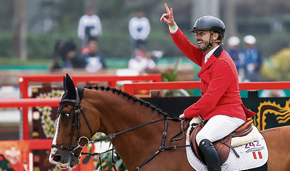 El primer jinete olímpico del Perú, Alonso Valdez.