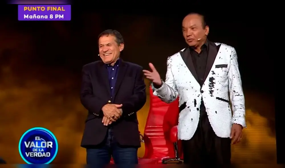 Miguel Barraza y Melcochita hacen un mano a mano de chistes Foto: captura