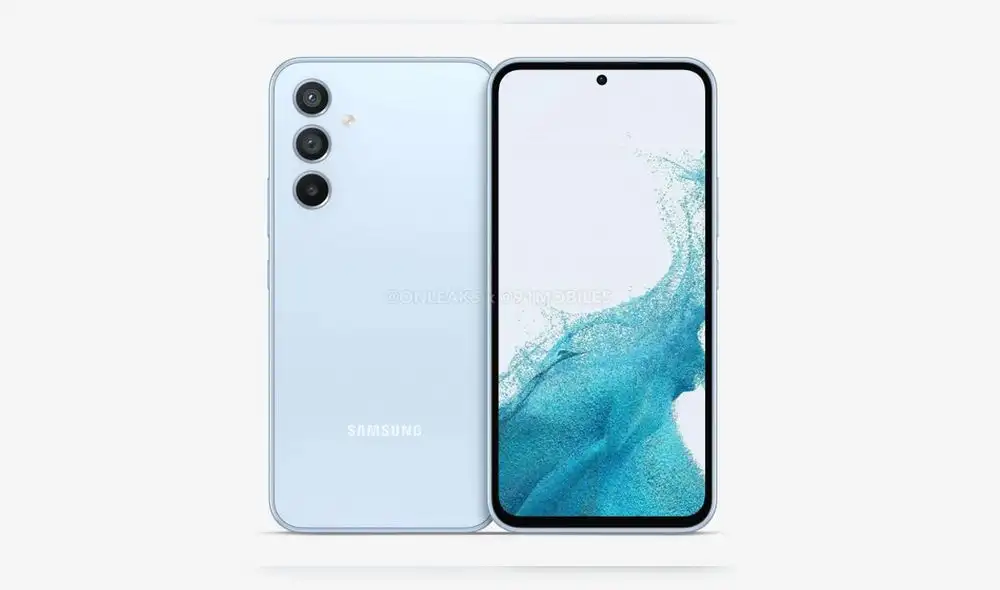 La frontal del Samsung Galaxy A54 es muy similar a su antecesor. Foto: OnLeaks
