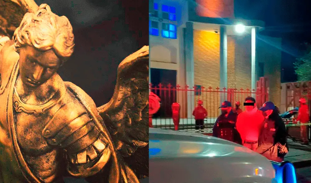 El sujeto resultó con una grave lesión, pues la espada se incrustó en su garganta. Foto: composición LR / Infobae El sujeto resultó con una grave lesión, pues la espada se incrustó en su garganta. Foto: composición LR / Infobae