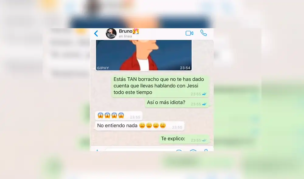 WhatsApp: Joven totalmente ebrio termina revelando oscuro secreto a su novia [FOTOS]