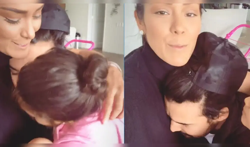 Karen Schwarz consuela a Ezio Oliva tras pasar susto en terremoto [VIDEO]