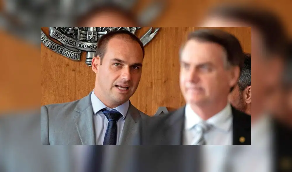 Eduardo Bolsonaro, hijo del presidente brasileño Jair Bolsonaro. Foto: EFE.
