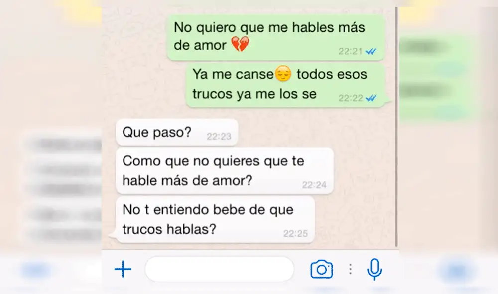 Whatsapp: Bromeó a su novia con letra de Bad Bunny, pero todo acabó mal [FOTOS]