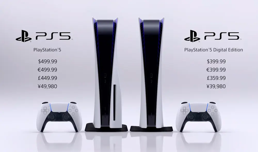 PS5 Standard Edition cuesta 2,990.90 soles, mientras que PS5 Digital Edition vale 2,699.90 soles. Foto: PlayStation.