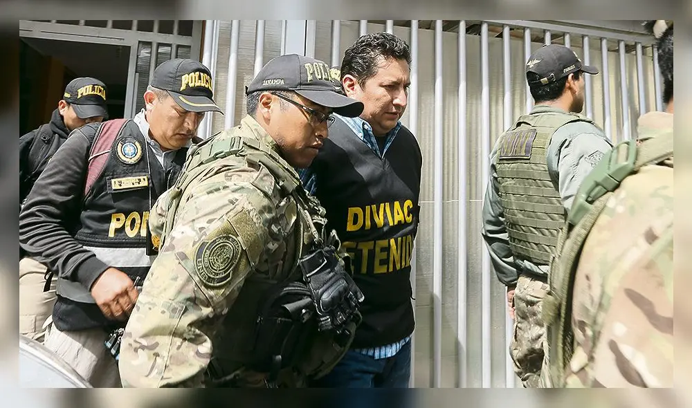 EN UN MEGAOPERATIVO DESVARATAN A LA BANDA CRIMINAL LOS CORRECAMINOS DEL SUR, LIDERADA POR EL GERENTE REGIONAL DE TRANSPORTES, JOSE LUIS GAMARRA VASQUEZ.