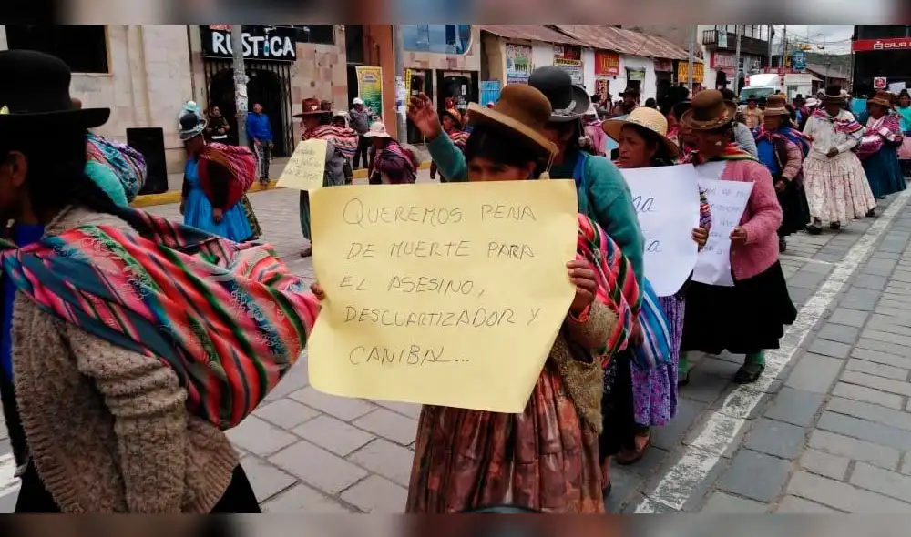 Cientos marchan exigiendo pena de muerte para descuartizador en Puno [VIDEO]