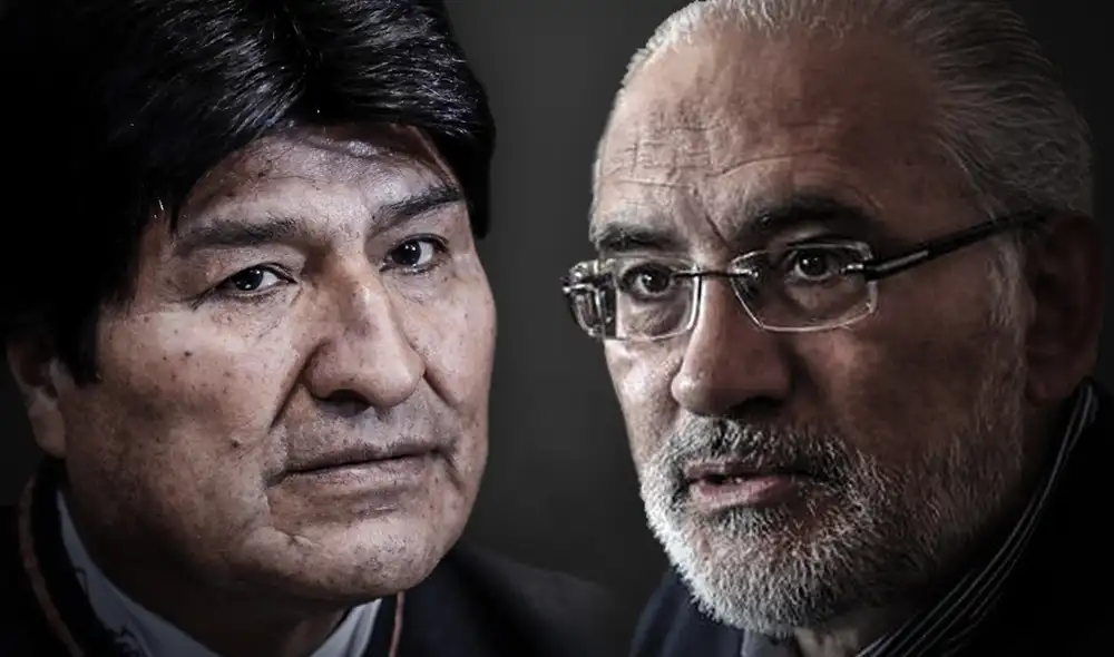 Evo Morales y Carlos Mesa pasarían a segunda vuelta. Foto: composición Evo Morales y Carlos Mesa pasarían a segunda vuelta. Foto: composición