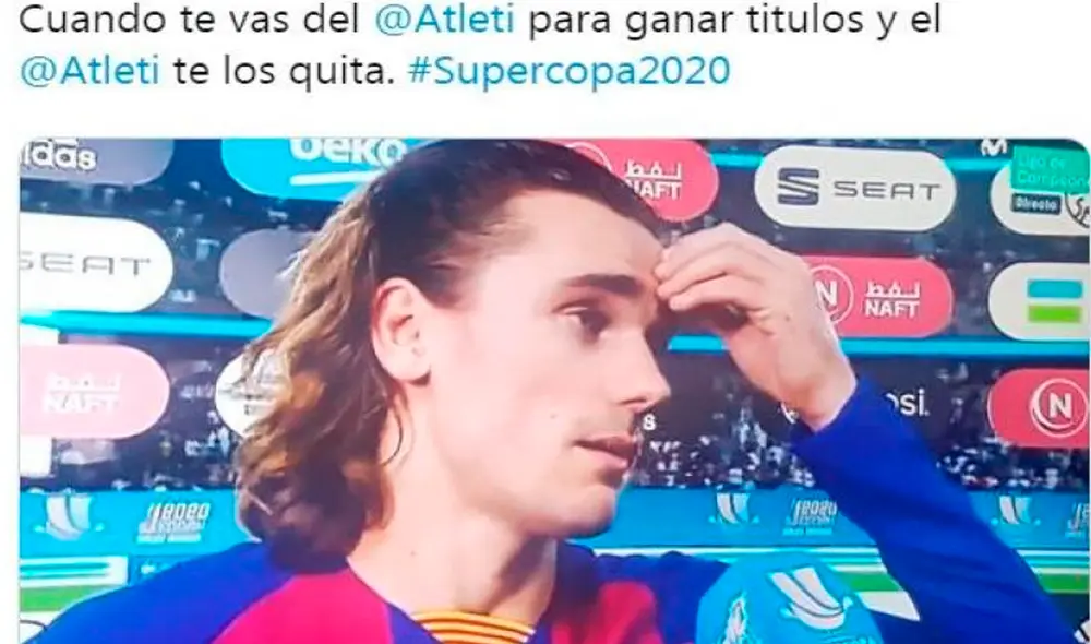 Hilarantes imágenes de la derrota del Barcelona ante Atlético Madrid en la Supercopa [GALERIA]