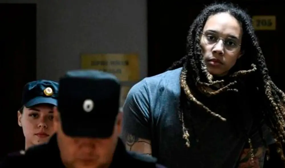 La basquetbolista Britney Griner cuando estaba detenida en Rusia, el 4 de agosto de 2022 en Moscú. Foto: AFP La basquetbolista Britney Griner cuando estaba detenida en Rusia, el 4 de agosto de 2022 en Moscú. Foto: AFP