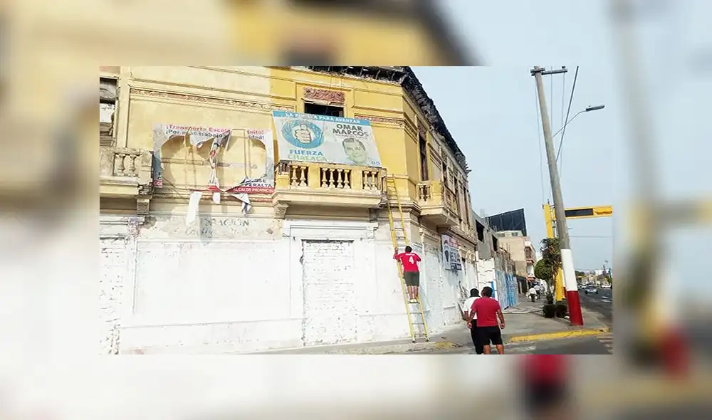 Retiran propaganda política antigua de calles del Callao 