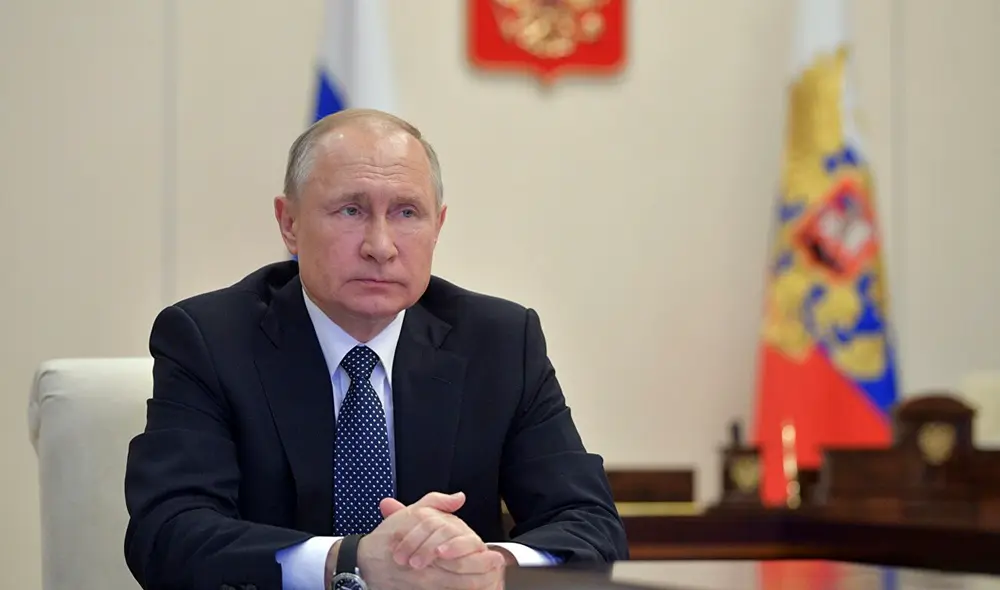 El gobernante ruso realiza sus reuniones de manera virtual. Foto: EFE