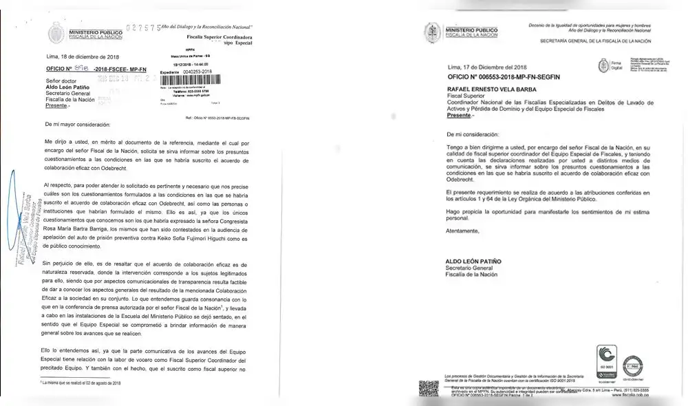 Chávarry exige conocer acuerdo con Odebrecht, pese a confidencialidad