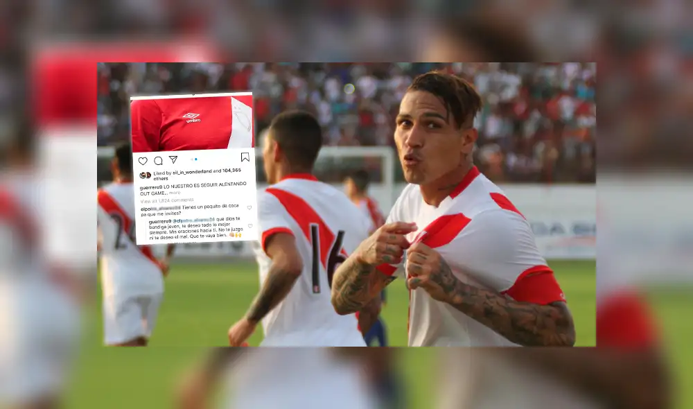 Paolo Guerrero responde en redes sociales a desatinado comentario de un usuario sobre la droga