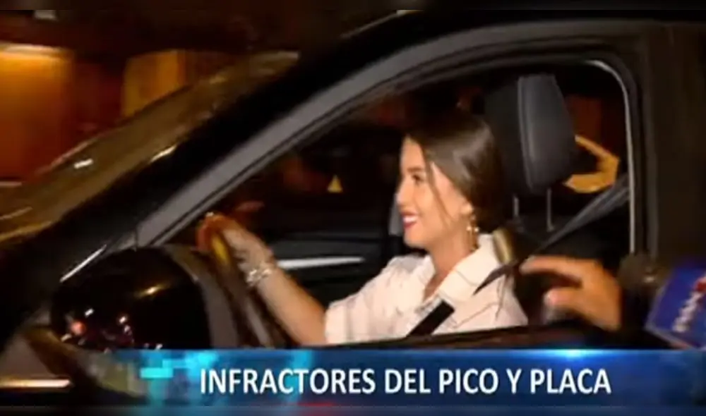 Flavia Laos infringe el nuevo plan de tránsito municipal “Pico y placa” [VIDEO]