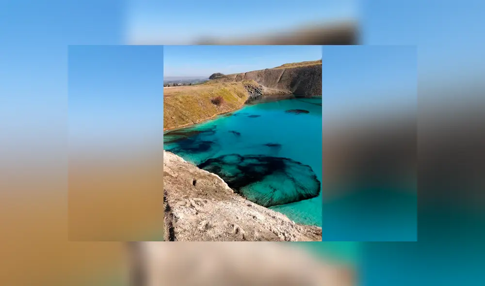 Desliza la imagen para ver el antes y después de la “Laguna azul”. (Foto: Policía de Buxton) Desliza la imagen para ver el antes y después de la “Laguna azul”. (Foto: Policía de Buxton)