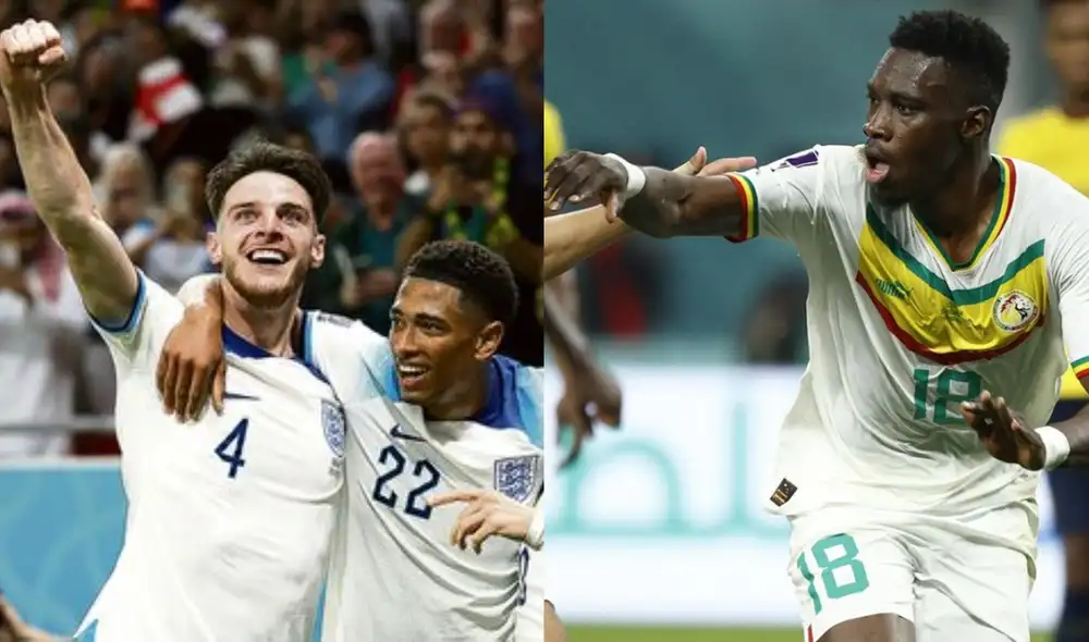 Inglaterra vs. Senegal buscan su pase a cuartos de final de Qatar 2022. Foto: composición EFE