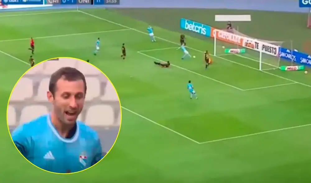 Horacio Calcaterra marcó su gol número tres en la Liga 1 Movistar 2020. Foto: captura de Gol Perú