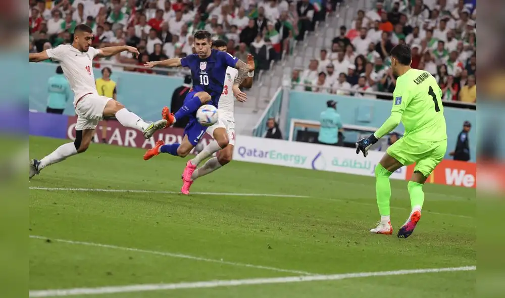 Pulisic marcó su primer gol en los mundiales ante Irán. Foto: EFE Pulisic marcó su primer gol en los mundiales ante Irán. Foto: EFE