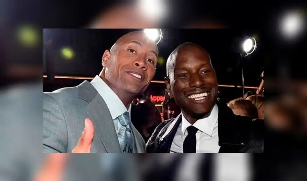 Dwayne Johnson y Tyrese Gibson Dwayne Johnson y Tyrese Gibson