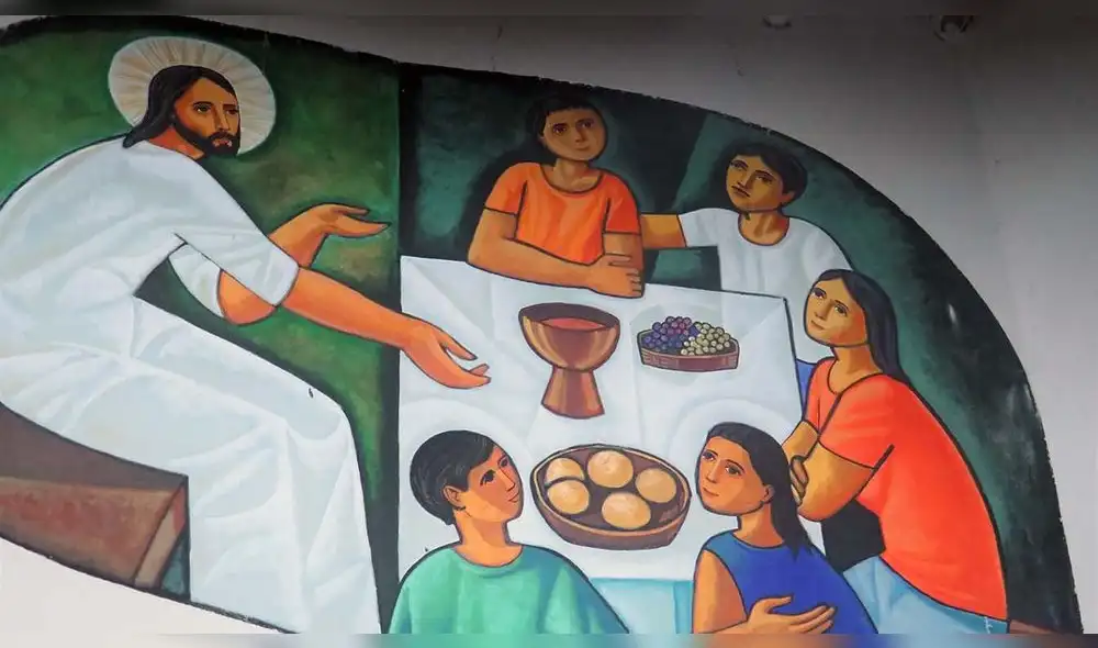 Recreación de la Última cena de Jesucristo. Recreación de la Última cena de Jesucristo.