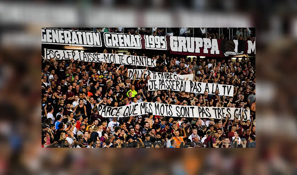 El partido entre Metz y París Saint Germain se vio opacado por un lamentable suceso en las tribunas.