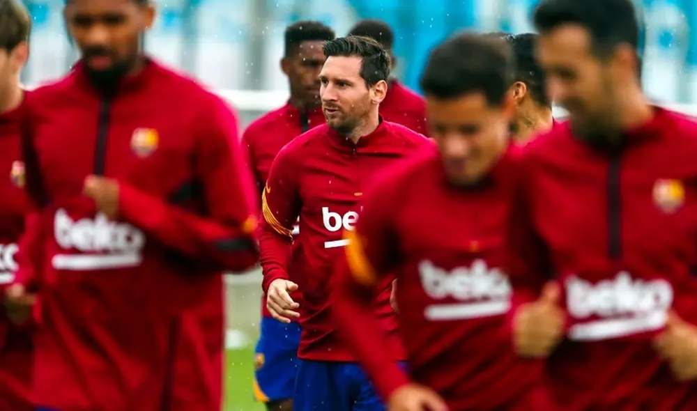 Lionel Messi en los entrenamientos grupales del FC Barcelona. Foto: FC Barcelona.
