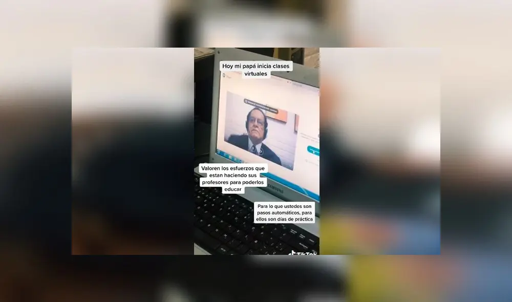 Desliza las imágenes para ver la ardua preparación que tuvo el docente sanmarquino para dar su primera charla virtual. Foto: Captura/TikTok