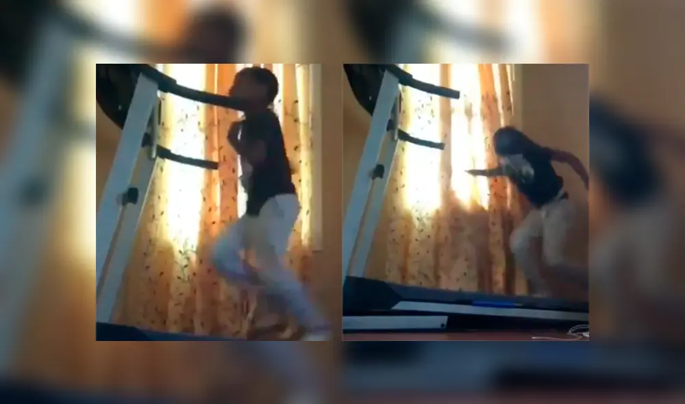 YouTube viral: Niño intenta ejercitarse con máquina para correr y todo termina de la peor manera [VIDEO]