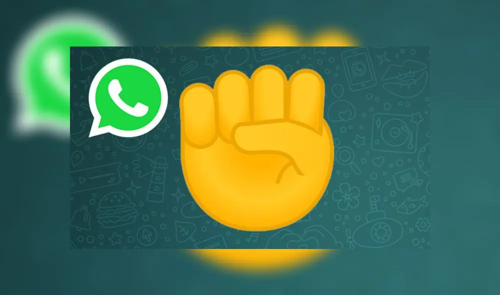 El emoji de WhatsApp del puño levantado.