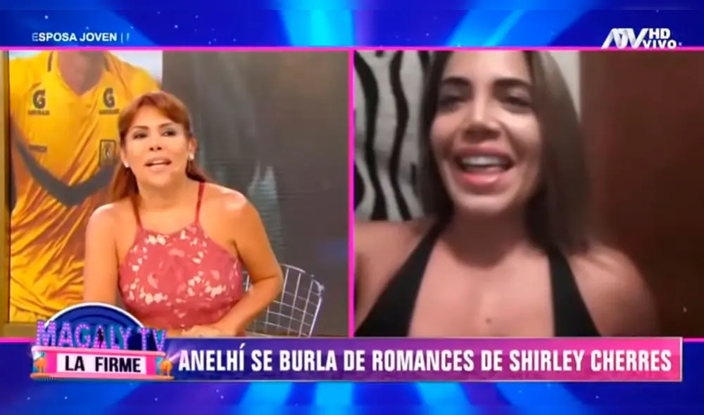 Anelhí Arias se burla de Shirley Cherres por relacíón fallida con joven futbolista de Cantolao. Foto: Captura Anelhí Arias se burla de Shirley Cherres por relacíón fallida con joven futbolista de Cantolao. Foto: Captura