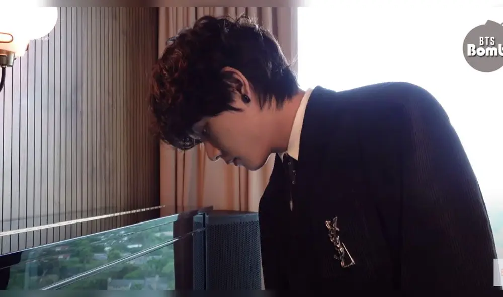 Captura del video viral de Taehyung de BTS previo a los Variety Hitmakers 2019. Créditos: Big Hit Entertainment.