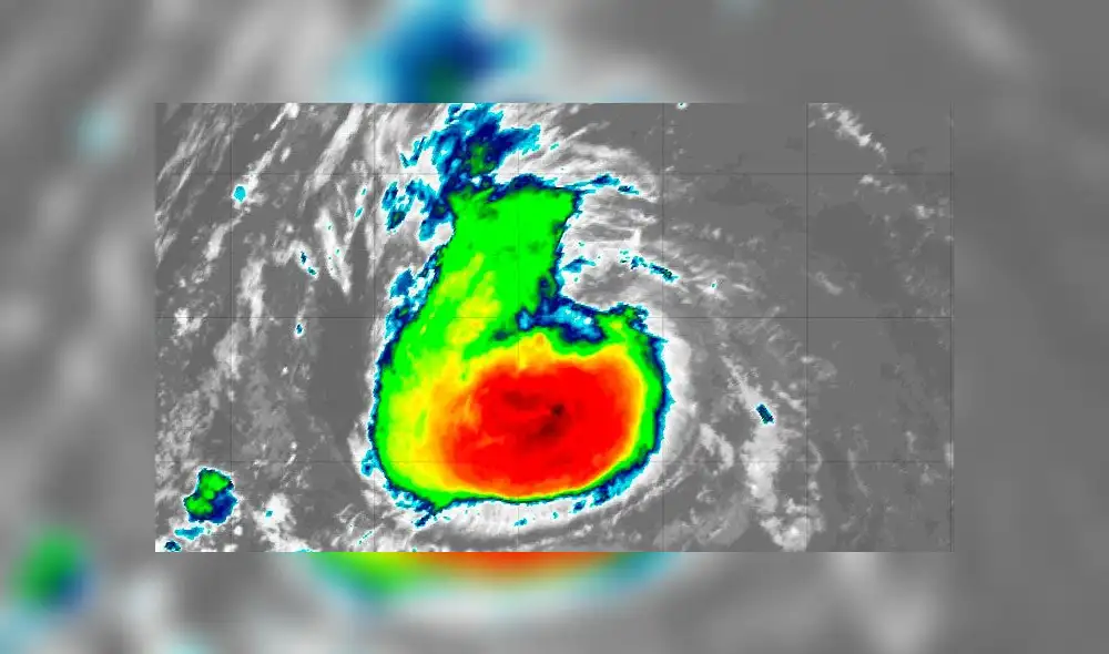 Huracán Gabrielle. Imagen: Channel 13.
