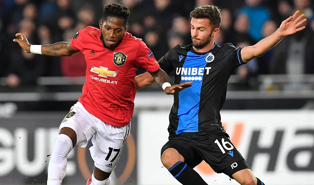 Manchester United empató con Brujas en Bélgica por el pase a octavos de final de la Europa League. Foto: AFP Manchester United empató con Brujas en Bélgica por el pase a octavos de final de la Europa League. Foto: AFP