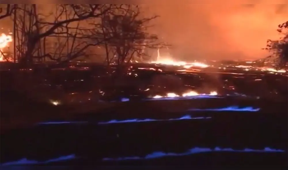 YouTube: ¡Impresionante! El fuego azul generado por un volcán en Hawái [VIDEO]