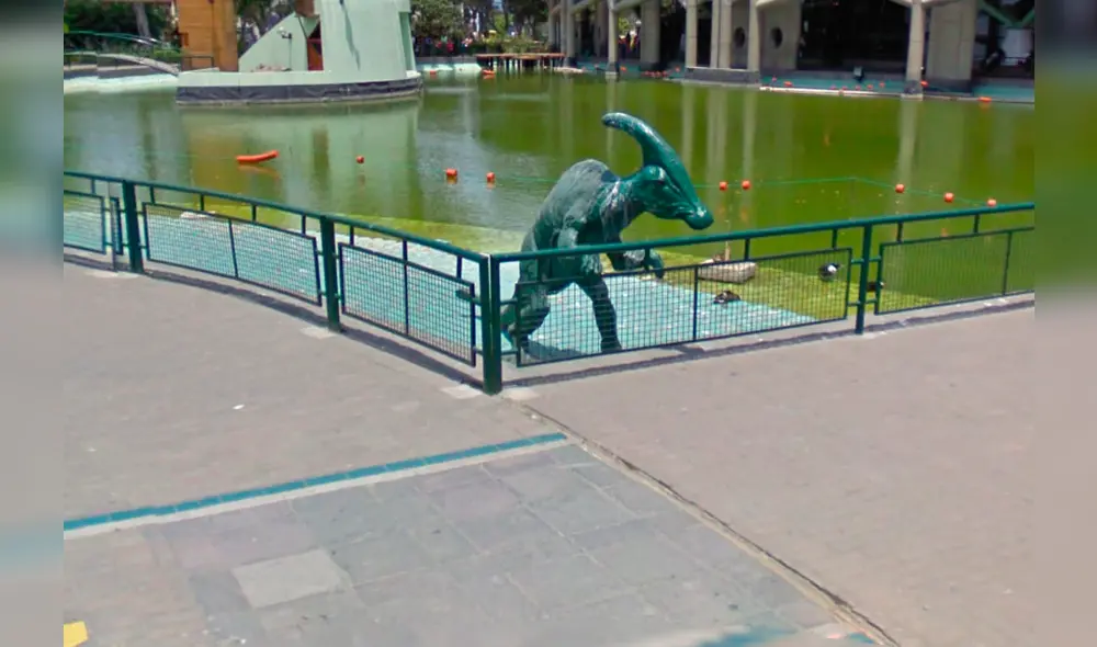 Google Maps: realiza paseo por un parque de Lima, pero encuentra un aterrador dinosaurio [FOTOS]