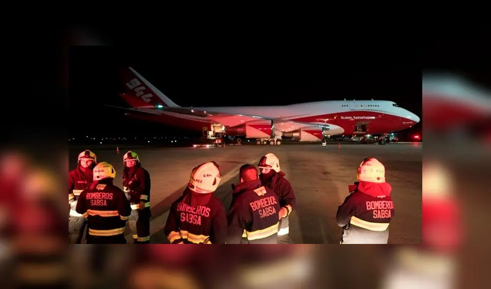 El Boeing 747 Supertanker llegó esta madrugada a Bolivia, anunció el presidente Evo Morales. Foto: Twitter