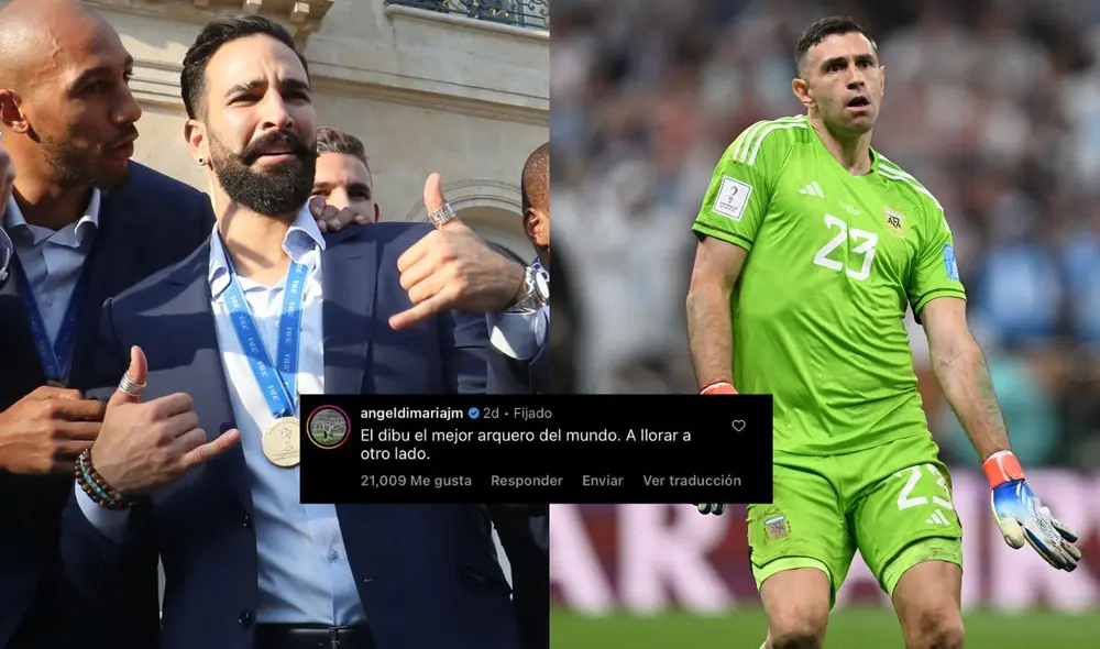 Ángel Di Maria anotó solo un gol en el Mundial Qatar 2022 y fue ante Francia en la final. Foto: Composición LR/AFP