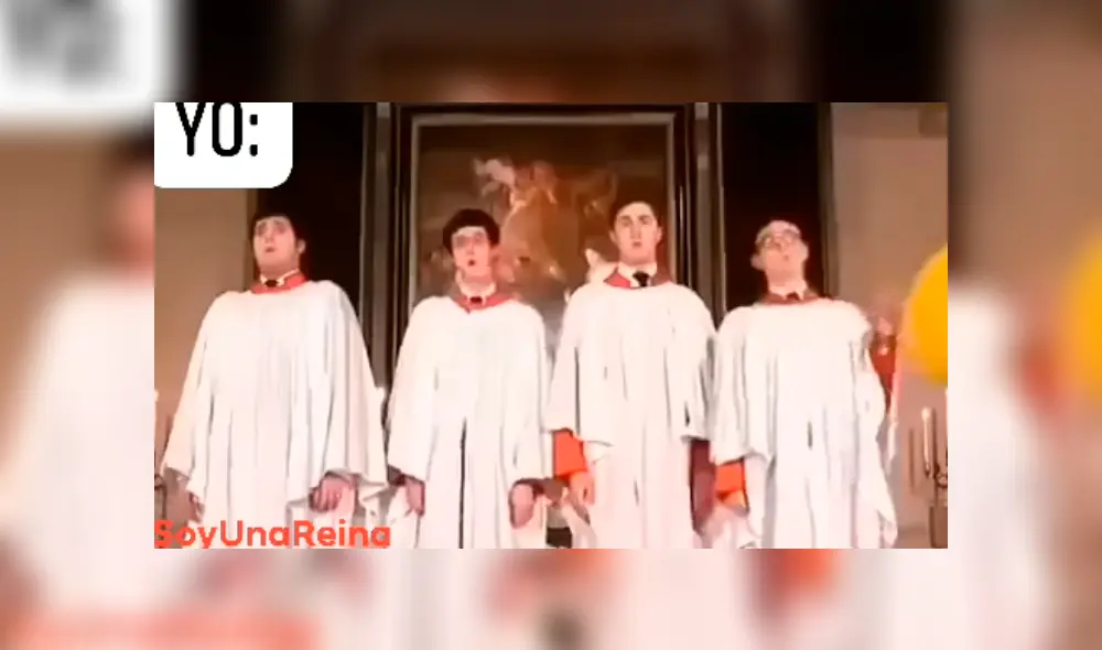 Uno de los coristas usó un sorprendente truco para llegar a una nota alta. Foto: captura