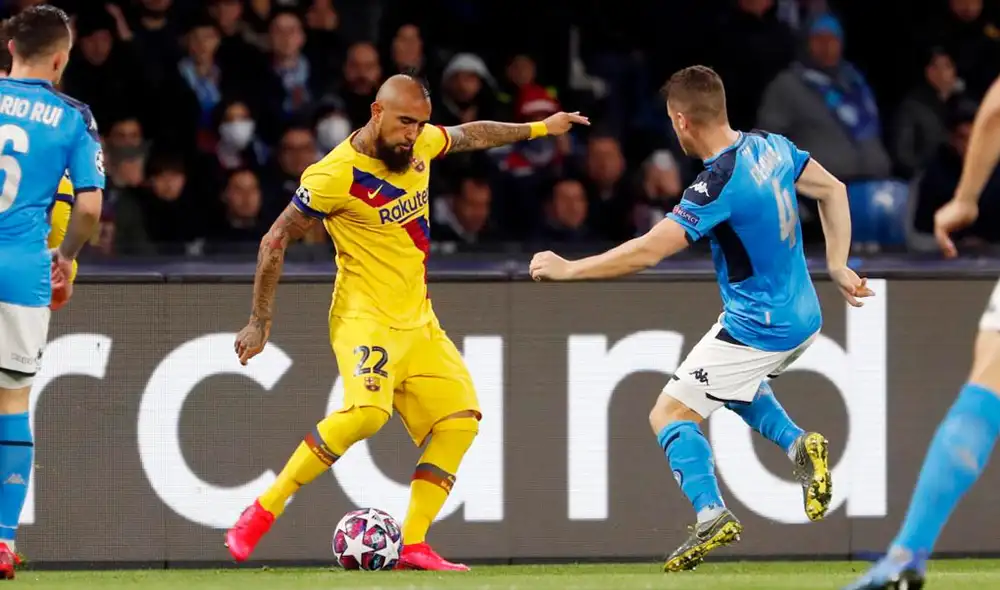 Arturo Vidal fue expulsado a los 86' por doble tarjeta amarilla. Foto: Captura