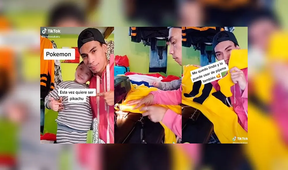 Desliza las imágenes para ver ver el resultado de este cosplay en pareja que hizo un padre con su hijo. Foto: Oscar Ezay Romero/TikTok