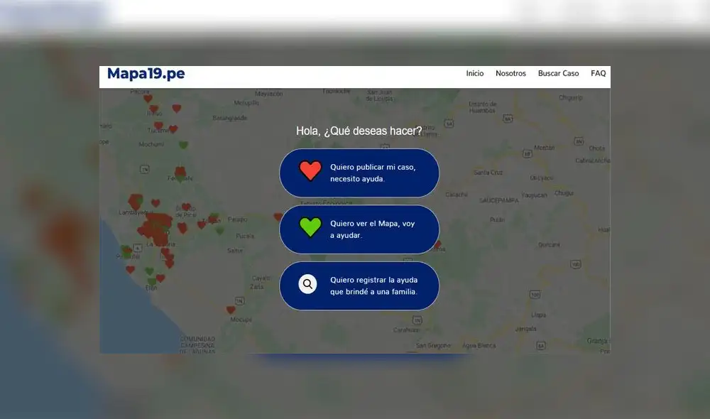 La plataforma te permite ingresar tu caso, ayudar a alguien y registrar una donación ya efectuada. Foto: Captura del sitio web. La plataforma te permite ingresar tu caso, ayudar a alguien y registrar una donación ya efectuada. Foto: Captura del sitio web.