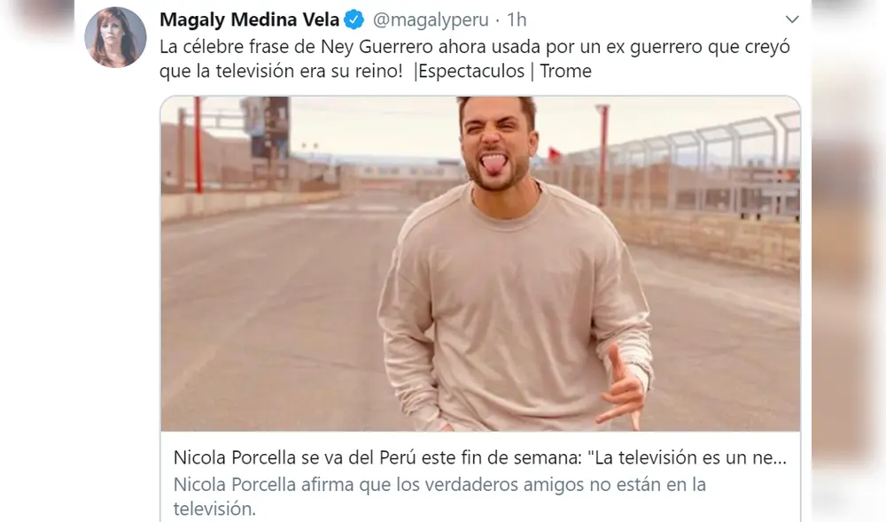 Magaly Medina sobre agresión de Nicola Porcella: “Creyó que la televisión era su reino”