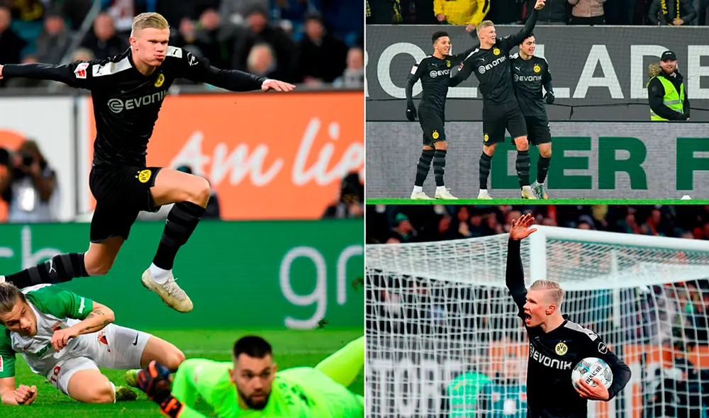 El jugador noruego Erling Haaland ingresó en el segundo tiempo del partido contra el Augsburgo y marcó tres goles en tiempo record. El jugador noruego Erling Haaland ingresó en el segundo tiempo del partido contra el Augsburgo y marcó tres goles en tiempo record.