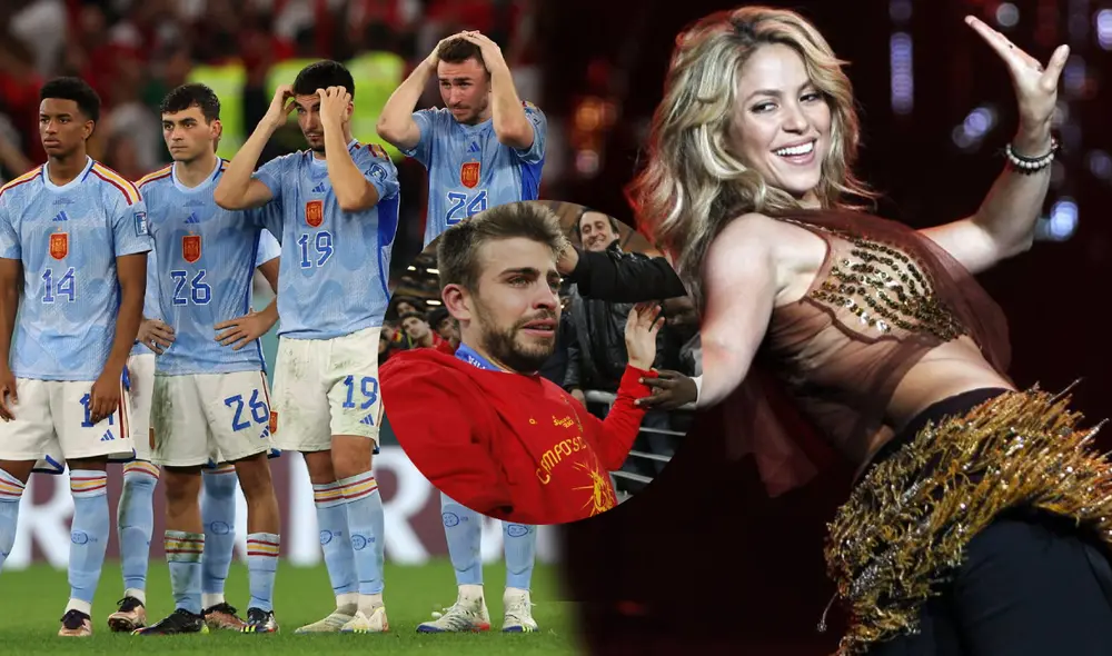 Usuarios vuelven tendencia a Shakira en redes sociales tras derrota de España ante Marrueco. Foto: composición LR/ EFE / difusión