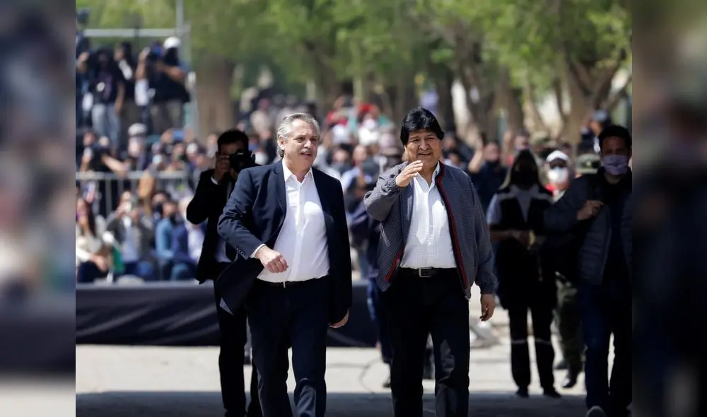 Evo Morales y Alberto Fernández se despidieron con gran afecto a la salida del exmandatario de territorio argentino. Foto: Reuters