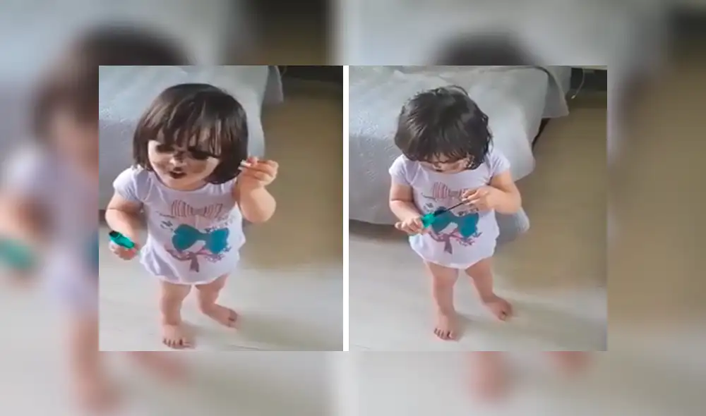 Facebook viral: niña agarró el maquillaje de su mamá para pintarse y tener un aspecto 'diabólico' [VIDEO] 