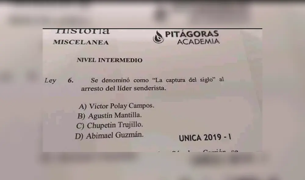 Facebook viral: academia peruana habría incluido a ‘Chupetín Trujillo’ en pregunta de historia Facebook viral: academia peruana habría incluido a ‘Chupetín Trujillo’ en pregunta de historia