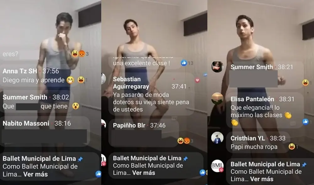 Profesor del Ballet Municipal de Lima sufre acoso homofóbico | Créditos: capturas